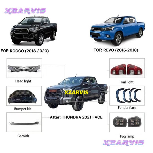 4X4 BODY KIT FOR TOYOTA HILUX ROCCO 2020 UPGRADE TO TOYOTA TUNDRA 2021