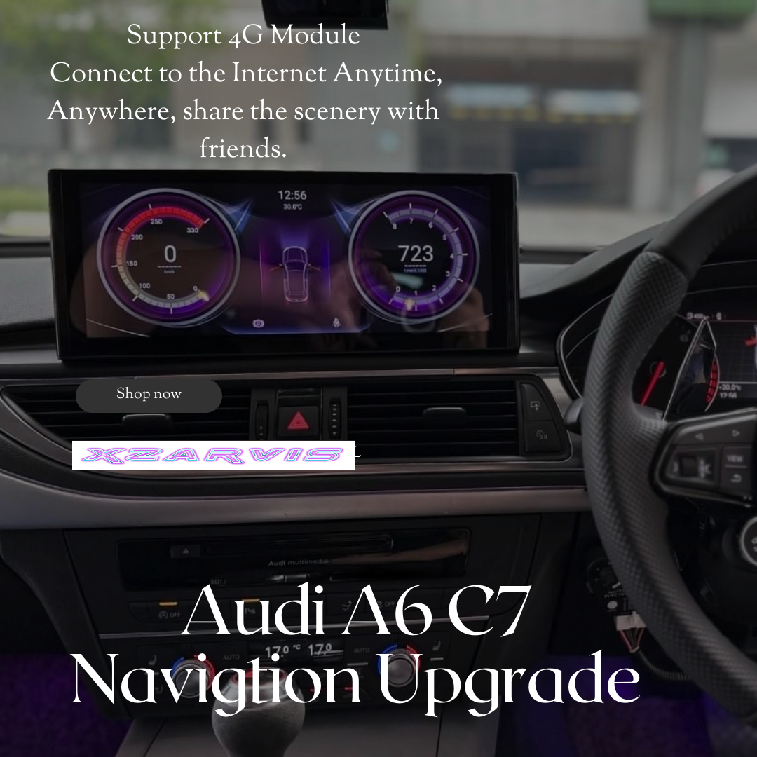 AUDI A6 12.3” CARPLAY BLU-RAY DISPLAY ANDROID 12 UPGRADE COMPLETE PLUG & PLAY