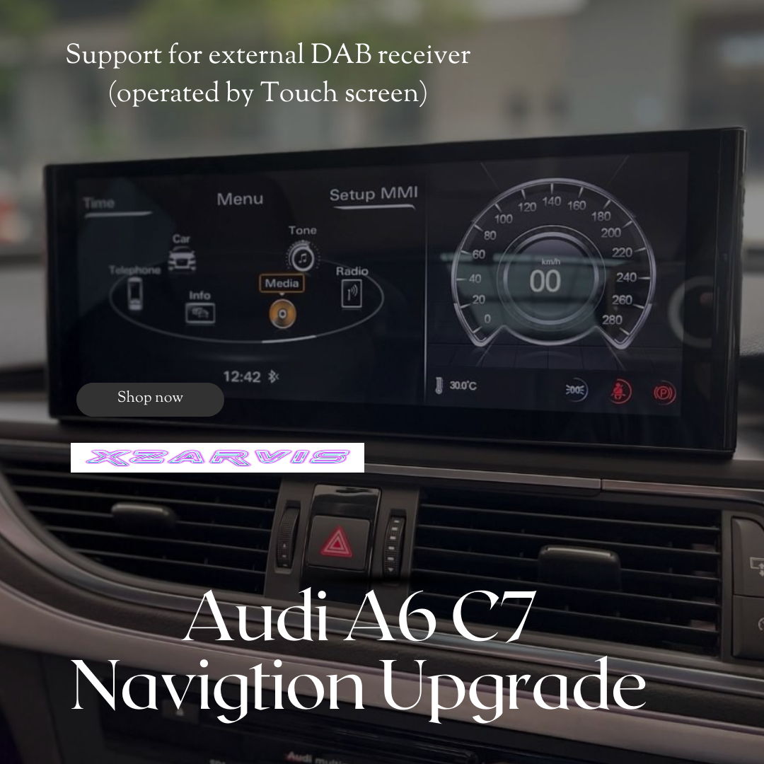 AUDI A6 12.3” CARPLAY BLU-RAY DISPLAY ANDROID 12 UPGRADE COMPLETE PLUG & PLAY