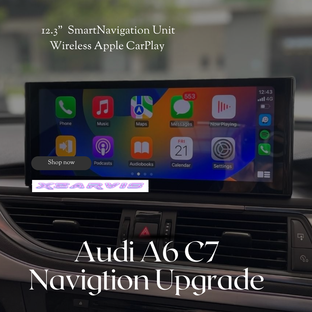 AUDI A6 12.3” CARPLAY BLU-RAY DISPLAY ANDROID 12 UPGRADE COMPLETE PLUG & PLAY