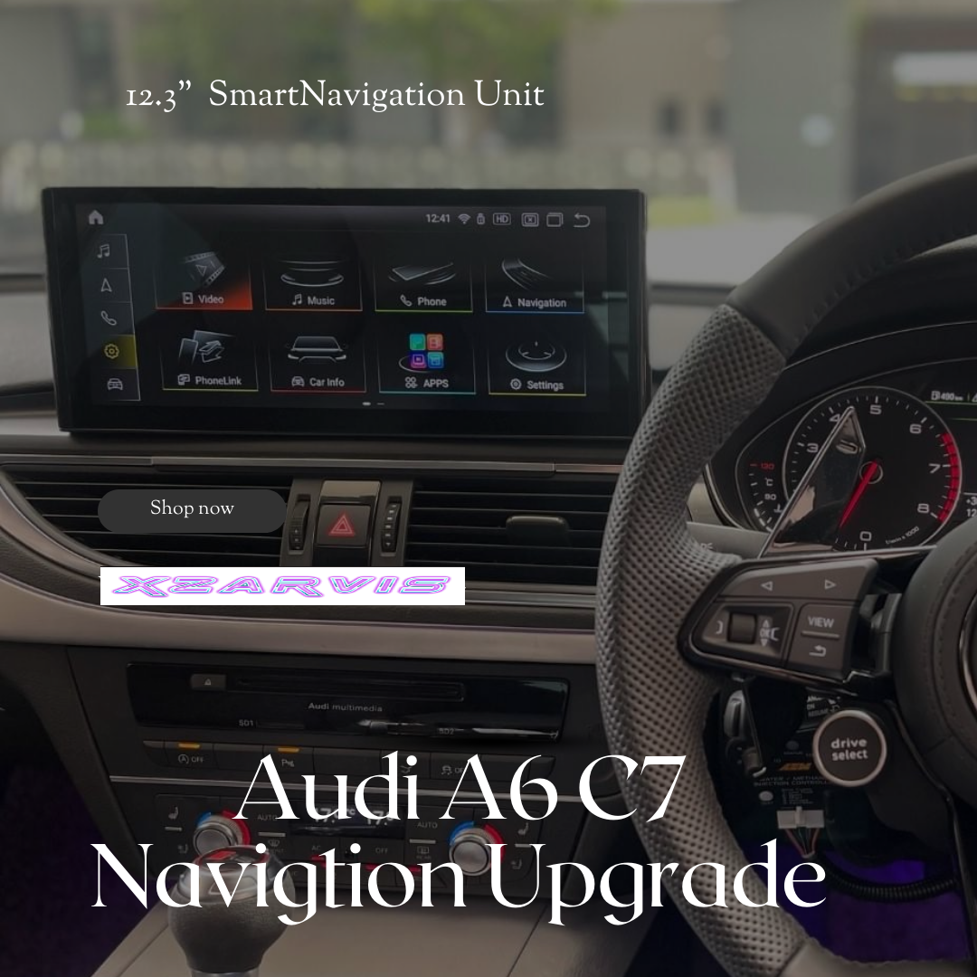 AUDI A6 12.3” CARPLAY BLU-RAY DISPLAY ANDROID 12 UPGRADE COMPLETE PLUG & PLAY