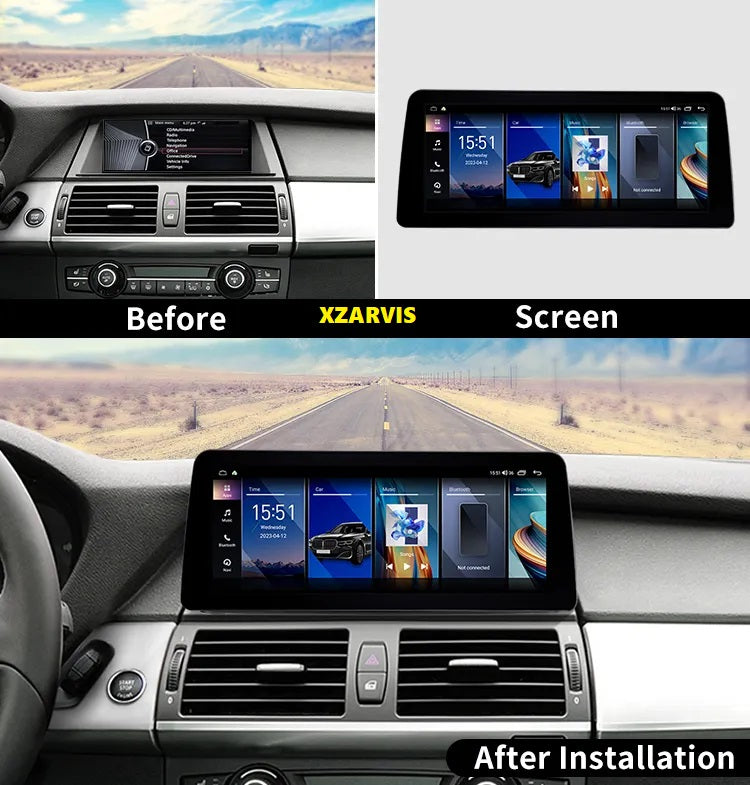 ANDROID SCREEN FOR BMW X5 E70/ X6 E71 2007 ~ 2010 10.25" CARPLAY