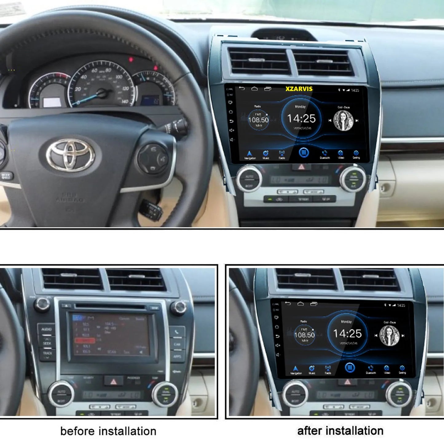 ANDROID SCREEN FOR TOYOTA CAMRY 2012 AND UP