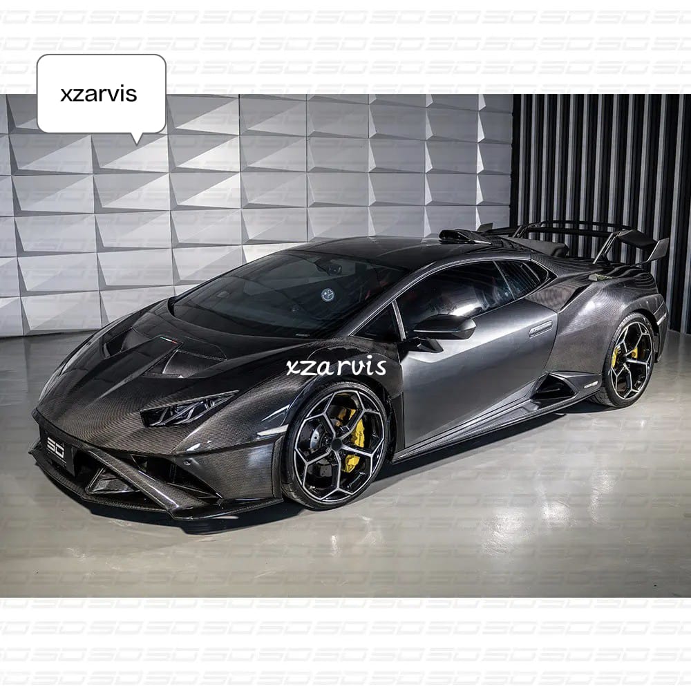 AERO CARBON FRONT BUMPER SPARS FOR LAMBORGHINI HURACAN LP-580 2016-2019 Hura-can EVO UPgrade STO SD Style Dry Carbon Full Set Body Kit For Lambo Hura-can STO