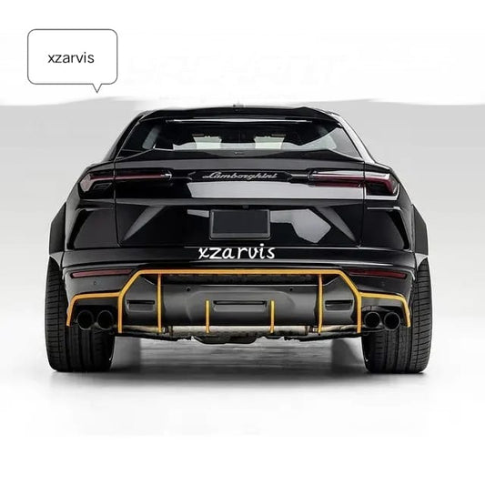 AERO FORGED CARBON REAR DIFFUSER FOR LAMBORGHINI URUS 2018-2019 Dry Carbon Fiber 2018 to 2022 URUS VRS RAMPANTE EDIZIONE Style Rear Diffuser Bodykit Fit For URUS Rear Diffuser