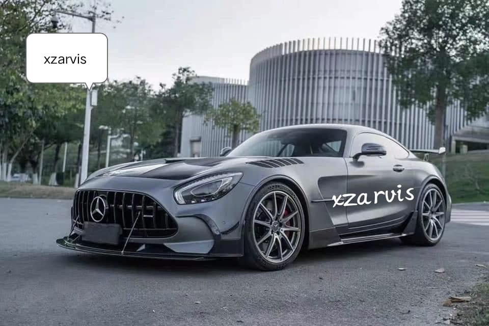 BLACK SERIES TYPE HALF CARBON FIBER FULL BODY KITS WITH HOOD, WITH SPOILER FOR 2015-2018 BENZ AMG GT GTC GTS Body kit for Mercedes-Benz Amg GT GTS GTR Plus BS style semi-carbon fiber front bumper rear bumper spoiler fender